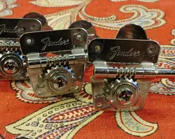 VINTAGE LATE 1970S FENDER BASS TUNERS W/ FERRULES & SCREWS - 1976, 77, 78, 79