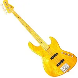 RARE FUJIGEN FENDER JAPAN JBR80 M NATURAL ASH JAZZ BASS ACTIVE