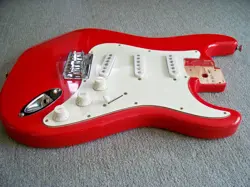 LOADED FENDER SQUIER BULLET HT STRATOCASTER BODY TORINO RED HARDTAIL STRAT BODY