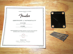 FENDER 2021 USA CHROME AMERICAN ORIGINAL FOUR BOLT STRATOCASTER NECK PLATE