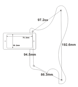 FOR FENDER TELE CABALLO TONO LIGERO HUMBUCKER GUITAR PICKGUARD 1 PLY WHITE
