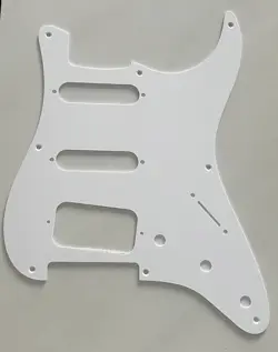 CUSTOM FOR FENDER 57 STRATOCASTER 8-HOLE HSS GUITAR PICKGUARD 1-PLY WHITE