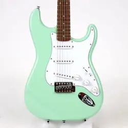 SQUIER BY FENDER AFFINITY SERIES STRATOCASTER SURF GREEN ELECTRIC GUITAR USED