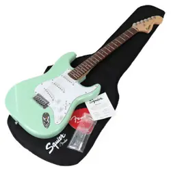 SQUIER BY FENDER USED AFFINITY SERIES STRATOCASTER SURF GREEN ELECTRIC GUITAR