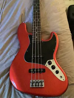 2002 FENDER JAZZ BASS USA RED