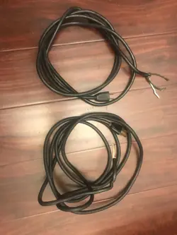 VINTAGE FENDER AMPLIFER 2 PRONG POWER CABLES. 2 TOTAL.