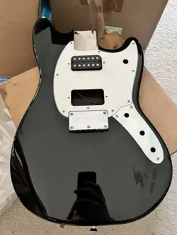 SQUIRE BULLET FENDER MUSTANG LOADED ELECTRIC GUITAR BODY WHITE NECK PICKUP