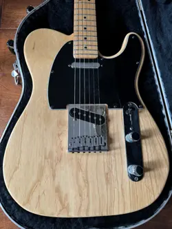 2000 FENDER AMERICAN STANDARD TELECASTER NATURAL MAPLE NECK ORIGINAL CASE