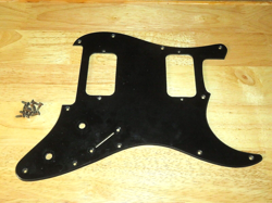 FENDER 1985 MIJ BLACK 1 PLY HH CONTEMPORARY STRATOCASTER PICKGUARD JAPAN