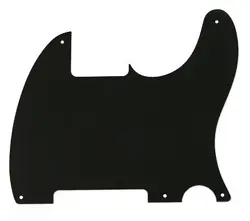 BLACK 1-PLY NO HOLE PICKGUARD VINTAGE 5-HOLE FENDER ESQUIRE/TELE® PG-0567-023