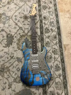 FENDER STRATOCASTER BLUE MARBLE SWIRL