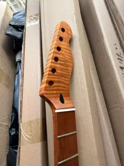 22 FRET TIGER ROASTED FLAME MAPLE GUITAR NECK FOR FENDER TELECASTER REPLACEMENT