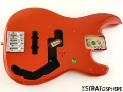 FENDER PLAYER PLUS ACTIVE PRECISION P BASS BODY   HARDWARE FIESTA RED