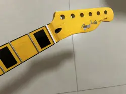YELLOW GLOSS 22 FRET TELE MAPLE GUITAR NECK PARTS FOR DIY FENDER NECK REPLACE