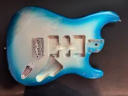 NEW SILVER/BLUE BURST ELECTRIC GUITAR JACK PLATE BRIDGE FOR FENDER ULTRA STRAT