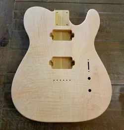 TELECASTER-STYLE GUITAR BODY, FLAME MAPLE, HH