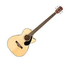 FENDER CB-60SCE ACOUSTIC/ELECTRIC BASS GUITAR - NATURAL W/ LAUREL FB