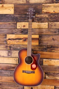 ACOUSTIC-ELECTRIC GUITAR COGNAC