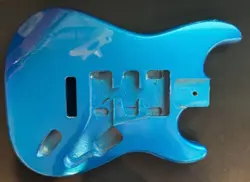 ALDER COBRA BLUE UNIVERSAL ROUTE GUITAR BODY FITS FENDER CUSTOM SHOP STRAT #3