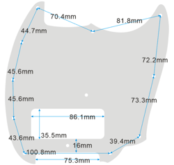 CUSTOM FOR FENDER MUSTANG OFFSET SERIES P90 GUITAR PICKGUARD IVORY WHITE PEARL