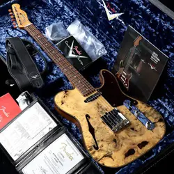 FENDER CUSTOM SHOP ARTISAN BUCKEYE BURL TOP DOUBLE ESQUIRE NOS AGED NATURAL