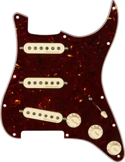 FENDER PRE-WIRED LOADED STRAT PICKGUARD VINTAGE NOISELESS SSS TORTOISE SHELL