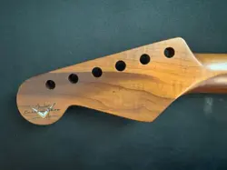 ROASTED FLAME MAPLE ELECTRIC GUITAR NECK LOCKING NUT FITS FENDER CUSTOM STRAT