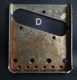 FENDER TELECASTER TELE AMERICAN BRIDGE PLATE VINTAGE 005-4162-049 *AGED (D)