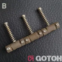 GOTOH IN-TUNE BRASS COMPENSATING SADDLES FENDER TELECASTER TELE *AGED   (B)