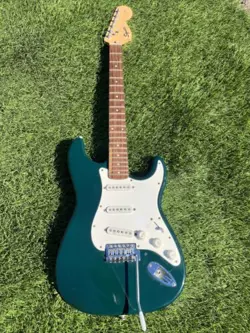 GREEN SQUIER ELECTRIC GUITAR BY FENDER 20TG ANNIVERSARY
