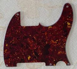 FOR FENDER TELECASTER VINTAGE 5-HOLE BLANK GUITAR PICKGUARD,4 PLY RED TORTOISE