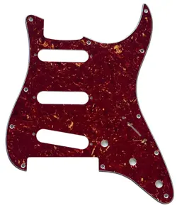FOR FENDER PLAYER STRATOCASTER FLOYD ROSE SSS GUITAR PICKGUARD RED TORTOISE