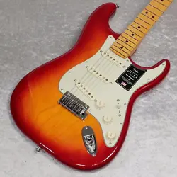 FENDER USA AMERICAN ULTRA STRATOCASTER PLASMA RED BURST USED 2019 W/HARD CASE