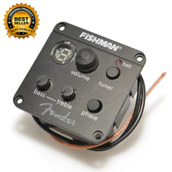 FISHMAN FENDER ISYS PIEZO PICKUPS PREAMP EQ TUNER BEAT SET FOR ACOUSTIC GUITAR