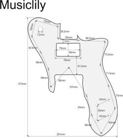 PRO 16 HOLES SINGLE HUMBUCKER TELE PICKGUARD FOR USA/MEXICO FENDER 72 TELECASTER