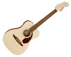 FENDER MALIBU PLAYER A/E GUITAR - OLYMPIC WHITE W/ WALNUT FB