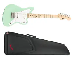 SQUIER MINI JAZZMASTER HH - SURF GREEN   FENDER FEMS-610 MINI STRAT GIG BAG
