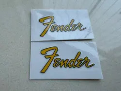 2PCS NECK HEADSTOCK VINYL UV TRANSFER STICKERS DECALS FOR FENDER ELECTRIC GUITAR