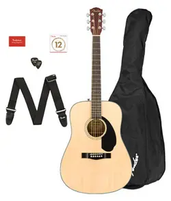 FENDER CD-60S DREADNOUGHT ACOUSTIC GUITAR PACK V2, NATURAL