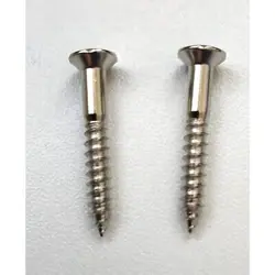 2 SCREW CHROME 3,5 X 25MM FOR TAILPIECE TELECASTER OR CLIP BELT STYLE FENDER