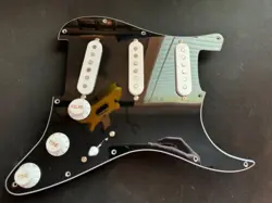 NEW BLACK LOADED PICKGUARD FOR FENDER CUSTOM SHOP STRAT, 11 HOLE S/S/S