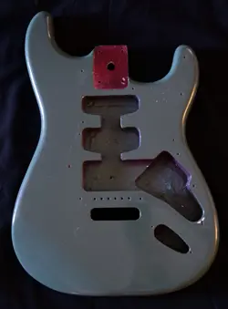 2009 SQUIER BY FENDER STRATOCASTER BODY DRAB GRAY REFINISH PROJECT GUITAR