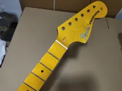 SCALLOPED 22 FRET STRAT ELECTRIC GUITAR NECK MAPLE FOR DIY FENDER REPLACE YELLOW