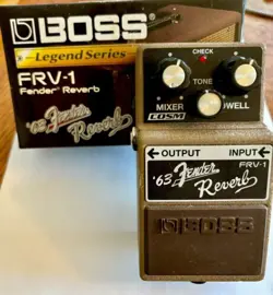 BOSS FENDER FRV-1 REVERB GUITAR EFFECT PEDAL WITH BOX