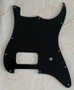 FOR FENDER STRATOCASTER START SINGLE HUMBUCKER GUITAR PICKGUARD,3 PLY BLACK