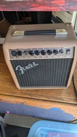 FENDER ACOUSTASONIC 15 15W ACOUSTIC GUITAR AMPLIFIER AMP BROWN 120V