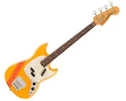 USED FENDER VINTERA II 70S MUSTANG BASS - COMPETITION ORANGE W/ ROSEWOOD FB