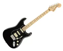 USED FENDER AMERICAN PERFORMER STRATOCASTER HSS - BLACK W/ MAPLE FINGERBOARD