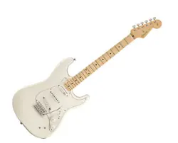 USED FENDER EOB ED O'BRIEN SUSTAINER STRATOCASTER - OLYMPIC WHITE W/ MAPLE FB
