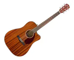 USED FENDER CD-140SCE DREADNOUGHT ALL-MAHONGANY A/E GUITAR - NATURAL W/WALNUT FB